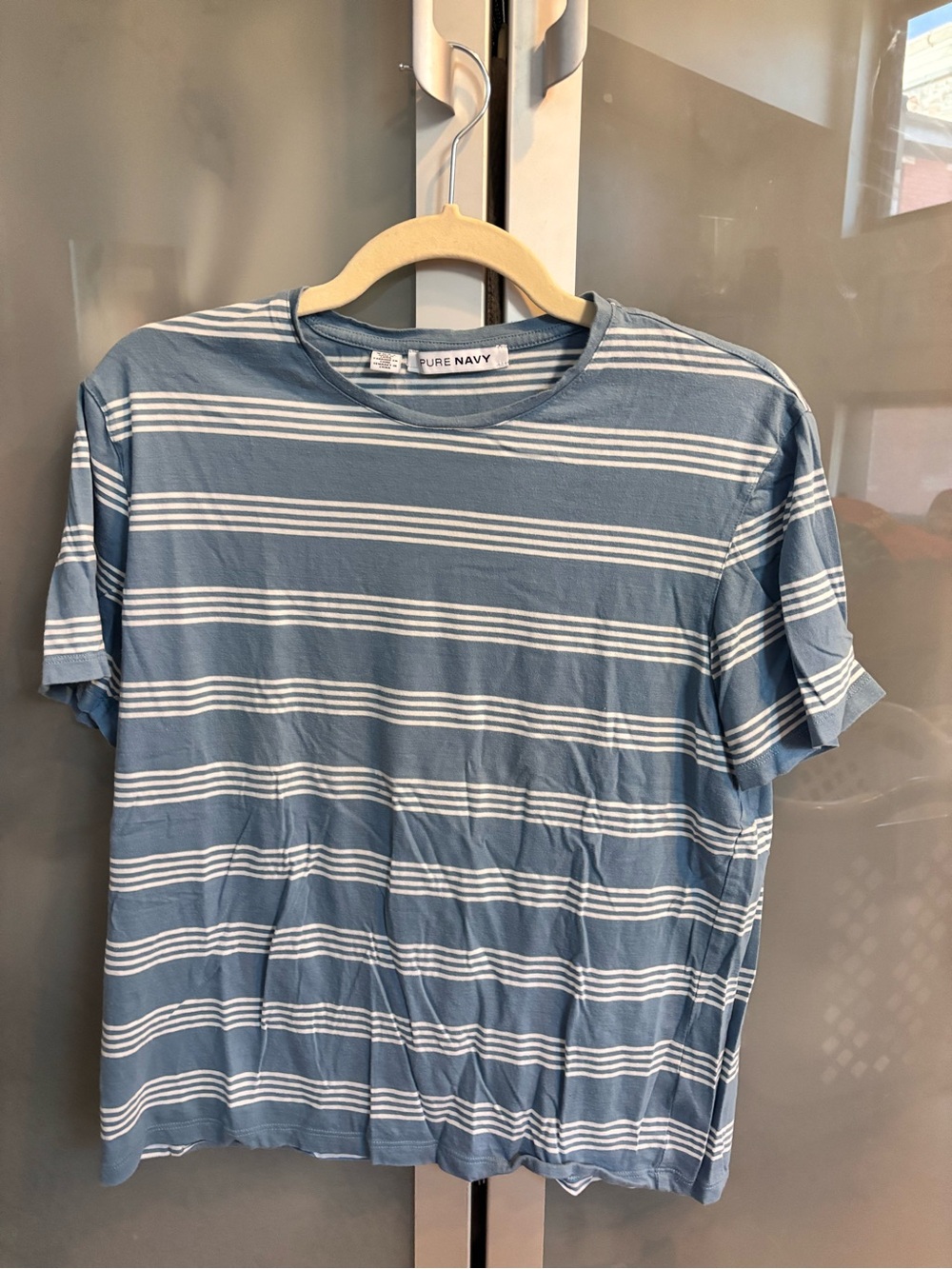 Blue Striped Crewneck Shirt